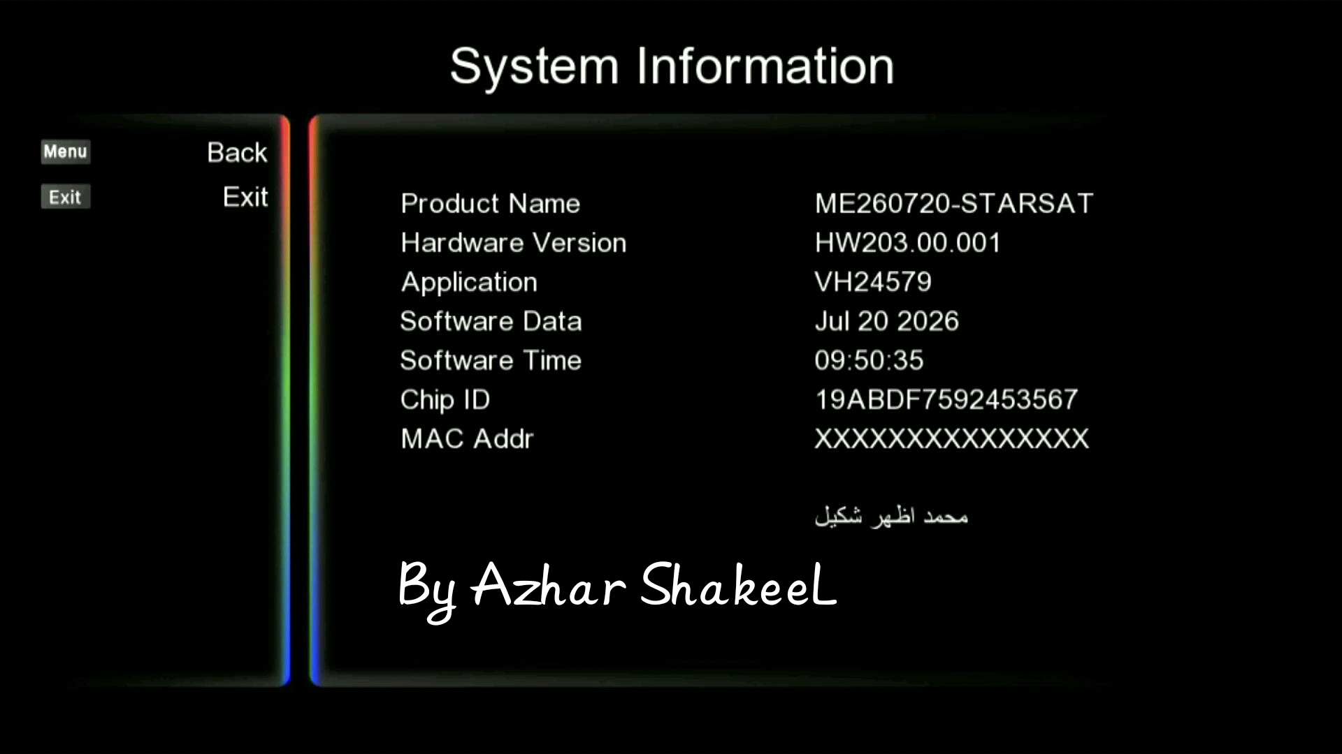 SR 250HD LAMBO ME260720 STARSAT U57 STARSAT Titan GX6605S S2 HW203 @s.bin screenshot 9