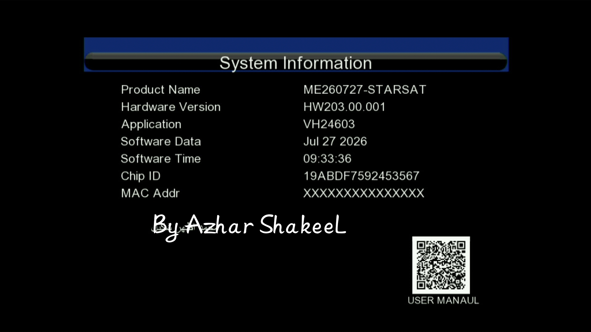 SR 2075HD ME260727 STARSAT U43 STARSAT Titan GX6605S S2 HW203 00 @s.bin screenshot 4
