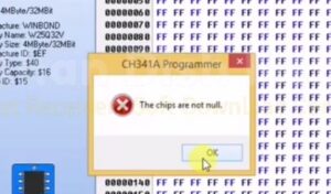 Ch341a Flash Erasing Error Solution – The Chi are Not Null Error